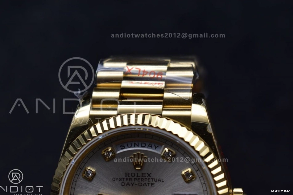 904L Diamond (Gain YG Best V5 Bracelet 702 Dial Steel Silver Edition 36 DayDate President Comfortable Square with on QF vr3255 Weight) 0228